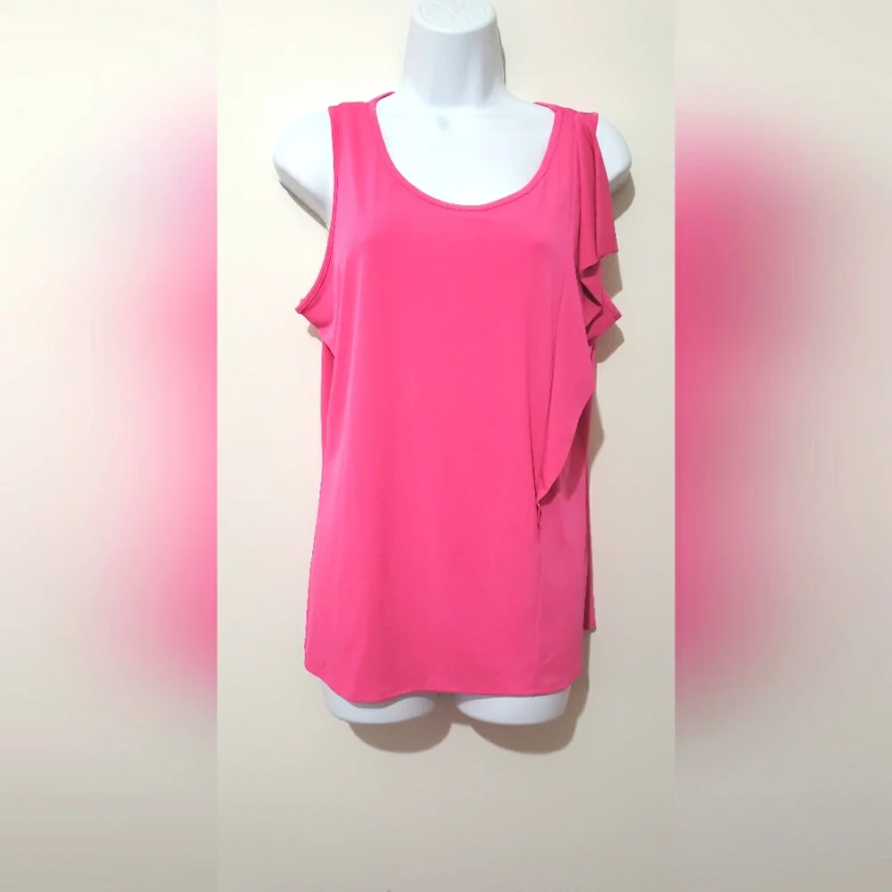 Worthington Size Large LadiesTop Pink Sleeveless NWT - Picture 2 of 4